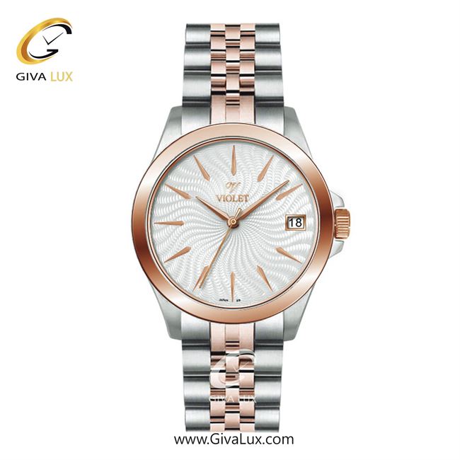 ساعت مچی اورجینال زنانه ویولت VIOLET نقره ای-رزگلد | رزگلد-نقره ای| نقره ای| کد رفرنس 0592/2 سایز متوسط 